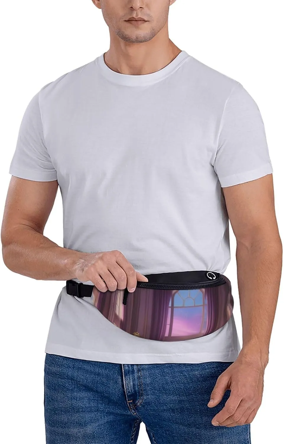 Casual Aurora Dreams Printed Fanny Pack,Crossbody Fanny packs for women Men Waist Bag for Running Travel