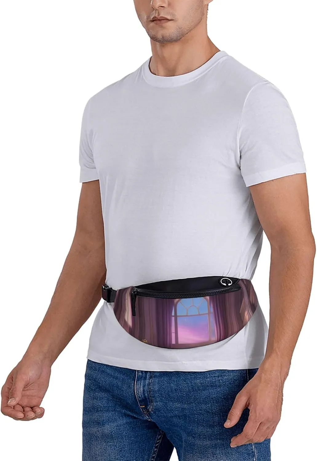 Casual Aurora Dreams Printed Fanny Pack,Crossbody Fanny packs for women Men Waist Bag for Running Travel