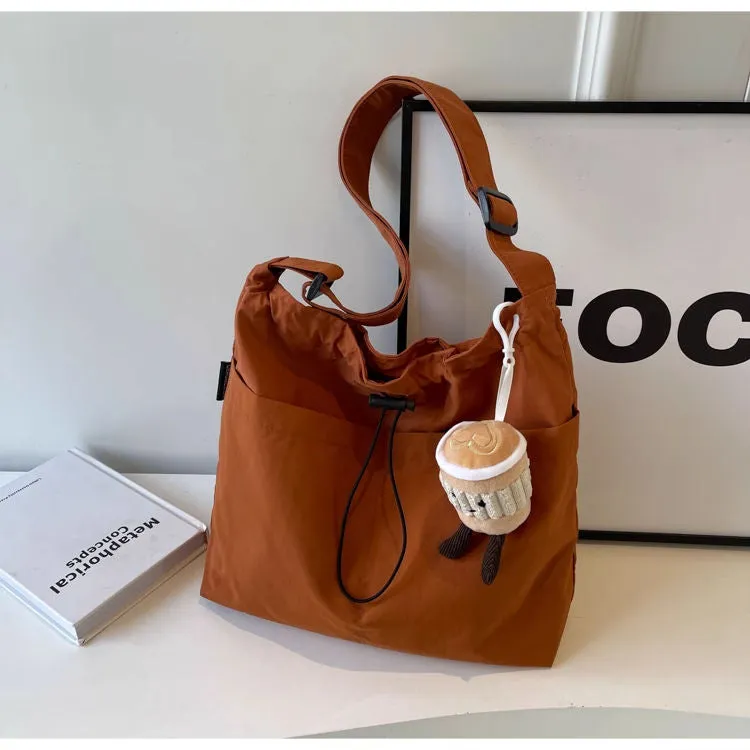Casual large bag, women's new fashion cloth bag, shoulder bag, large capacity tote bag, class commuting crossbody bag