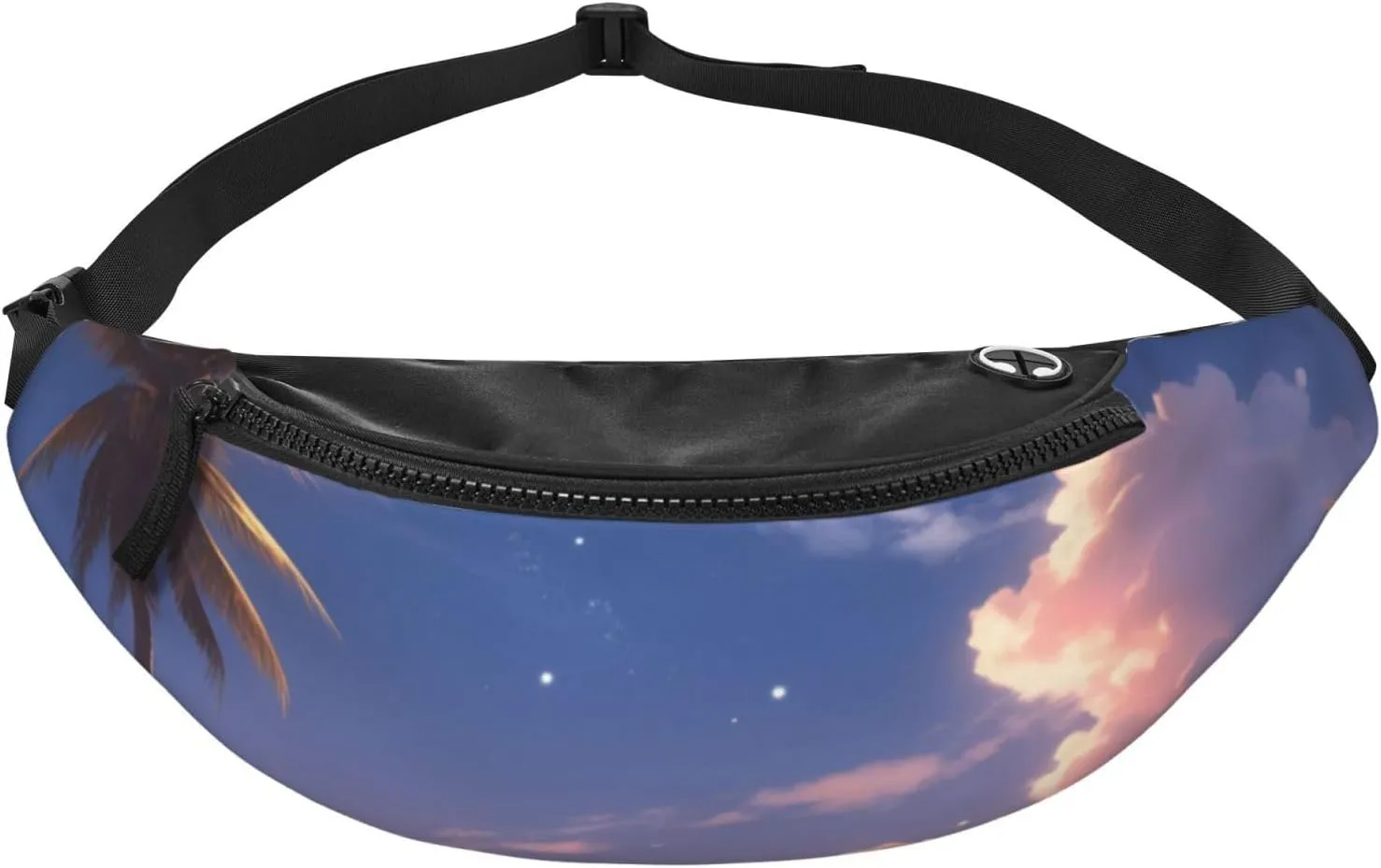Casual Melodic Moonlight Printed Fanny Pack,Crossbody Fanny packs for women Men Waist Bag for Running Travel