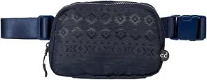 C.C Aztec Pattern Belt Bag - Fanny Pack & Crossbody Bag for Women - Fashion Waist Pack with Adjustable Strap - Navy