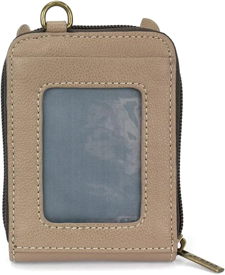 CHALA RFID Cute-C Credit Card Holder Wallet Wristlet - Women Faux Leather Cute-C with Strap