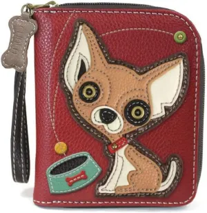 CHALA Zip Around Wallet, Wristlet, 8 Credit Card Slots, Sturdy Pu Leather