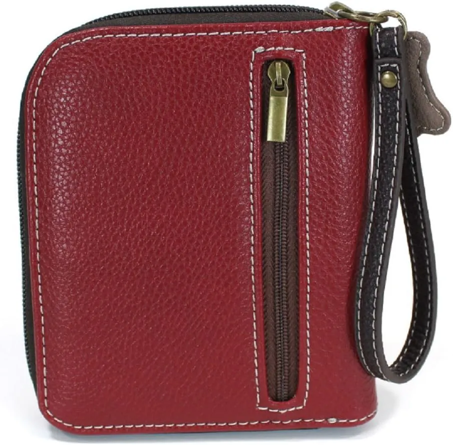 CHALA Zip Around Wallet, Wristlet, 8 Credit Card Slots, Sturdy Pu Leather