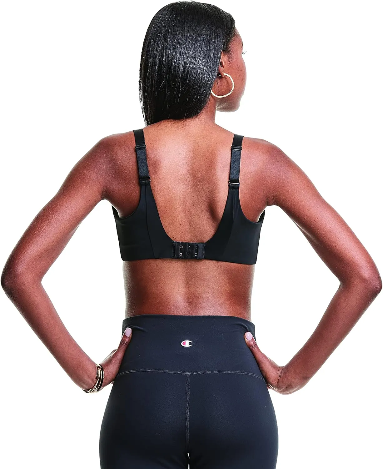 Champion womens Racerback Sports Bra,moisture-wicking Athletic Sports Bra With Adjustable Straps