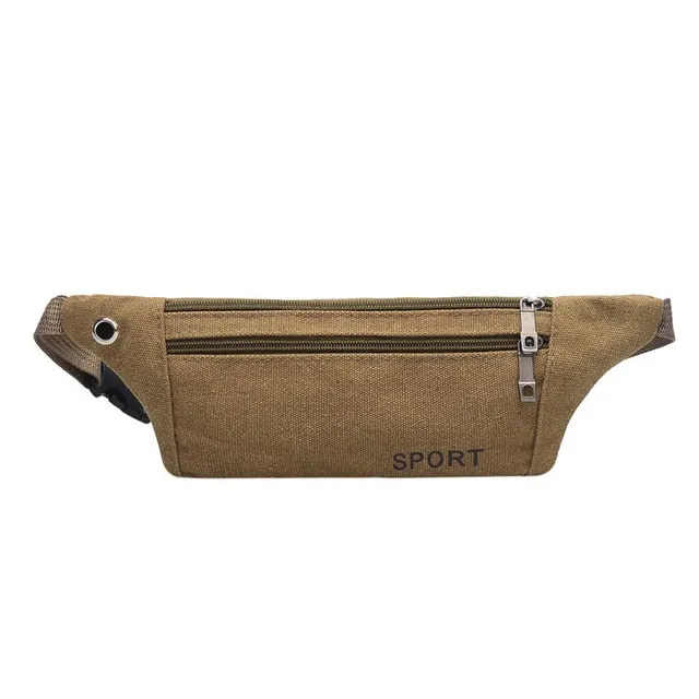 chest bag canvas running waist bag