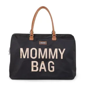 Childhome The Original Mommy Bag, Large Baby Diaper Bag, Mommy Hospital Bag, Large Tote Bag, Mommy Travel Bag, Baby Bag Tote, Pregnancy Must Haves (Black Gold)