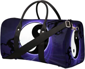 China China Dragon Tai Chi Travel Duffel Bag, Foldable Sport Gym Tote Bag, Waterproof Weekender Overnight Bag with Shoulder Strap, Carry On Luggage Handbag for Men and Women