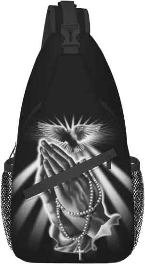 Christian Jesus Sling Bag Crossbody Chest Daypack Fashion Jesus Cross Casual Backpack Shoulder Bags for Women Men