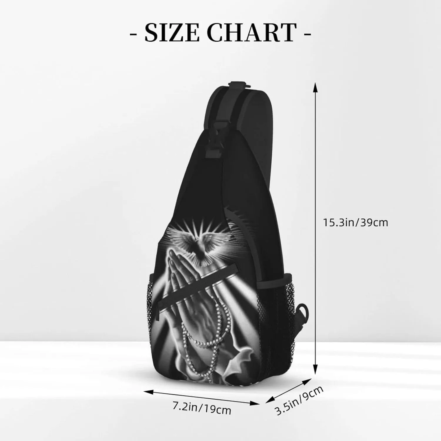 Christian Jesus Sling Bag Crossbody Chest Daypack Fashion Jesus Cross Casual Backpack Shoulder Bags for Women Men