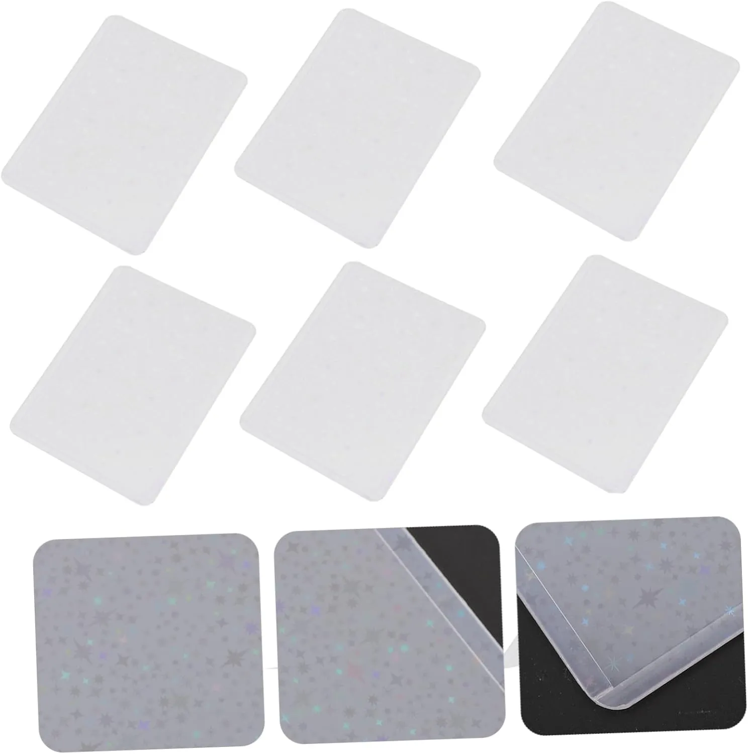 Ciieeo 50pcs Holographic Heart Card Sleeves Protectors for Game Cards Lightweight Compact Design for Easy Use