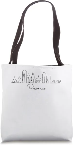 city skyline travel souvenir tourist Providence Rhode Island Tote Bag
