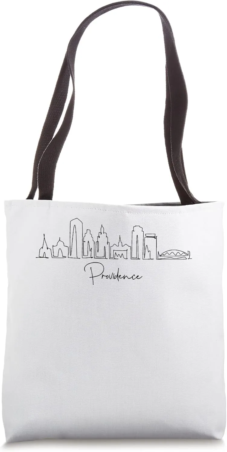 city skyline travel souvenir tourist Providence Rhode Island Tote Bag