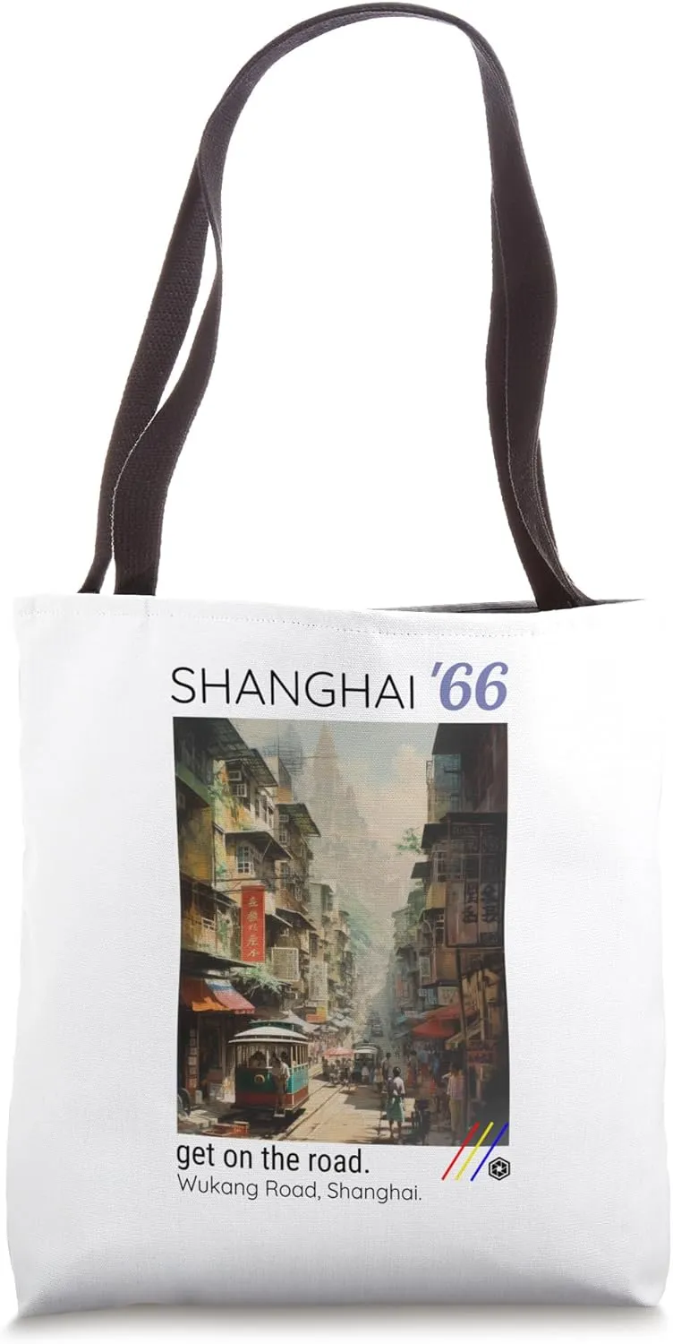 Classic Shanghai Eastern Travel Lover Oriental Poster Style Tote Bag