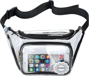 Clear Fanny Pack Stadium Security Approved Transparent Waist Bag for Events, Games and Concerts