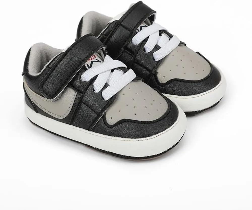 Clowora Unsex Baby Shoes Boys Girls Infant Sneakers Non-Slip Soft Rubber Sole Toddler Crib First Walker Lightweight Shoes