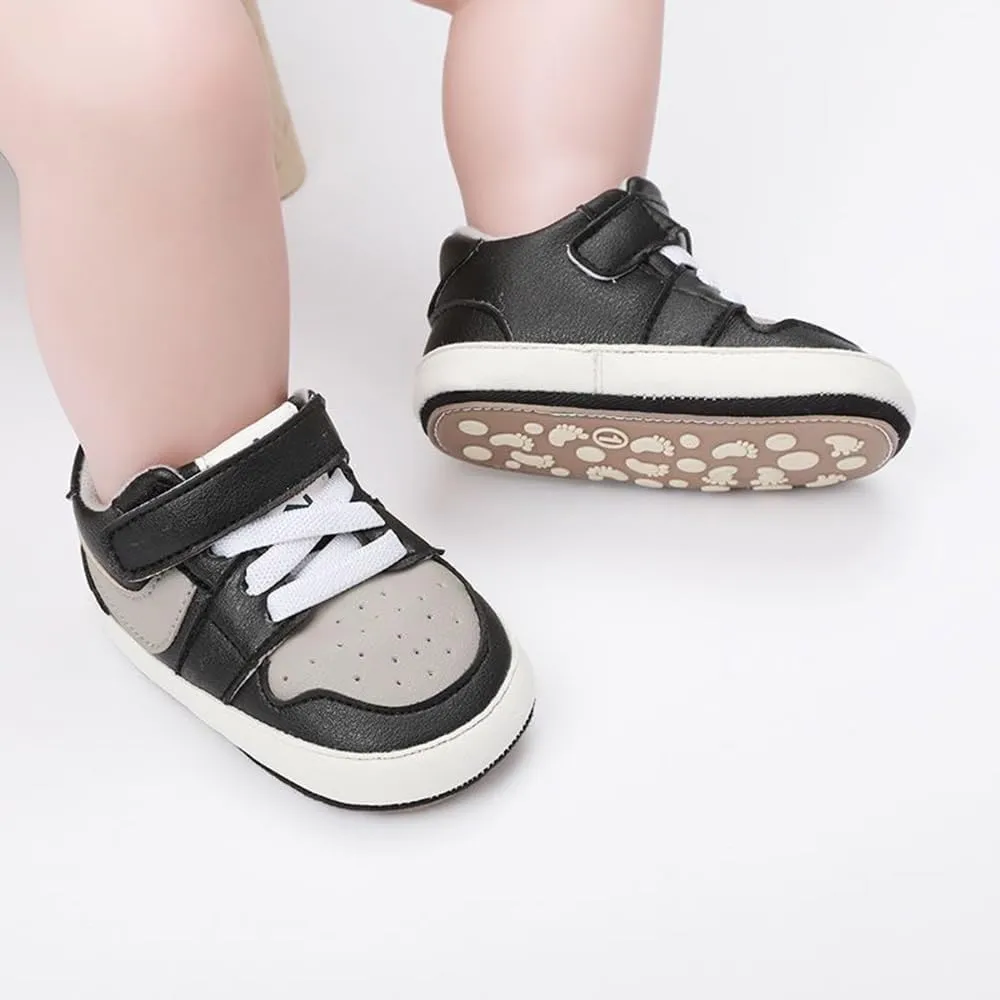 Clowora Unsex Baby Shoes Boys Girls Infant Sneakers Non-Slip Soft Rubber Sole Toddler Crib First Walker Lightweight Shoes