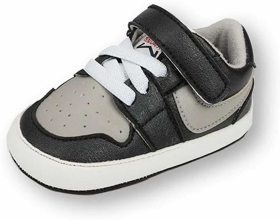 Clowora Unsex Baby Shoes Boys Girls Infant Sneakers Non-Slip Soft Rubber Sole Toddler Crib First Walker Lightweight Shoes