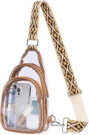 CLUCI Clear Bag for Stadium Events, Clear Crossbody Bag Purses for women stadium Transparent, Concerts Sports