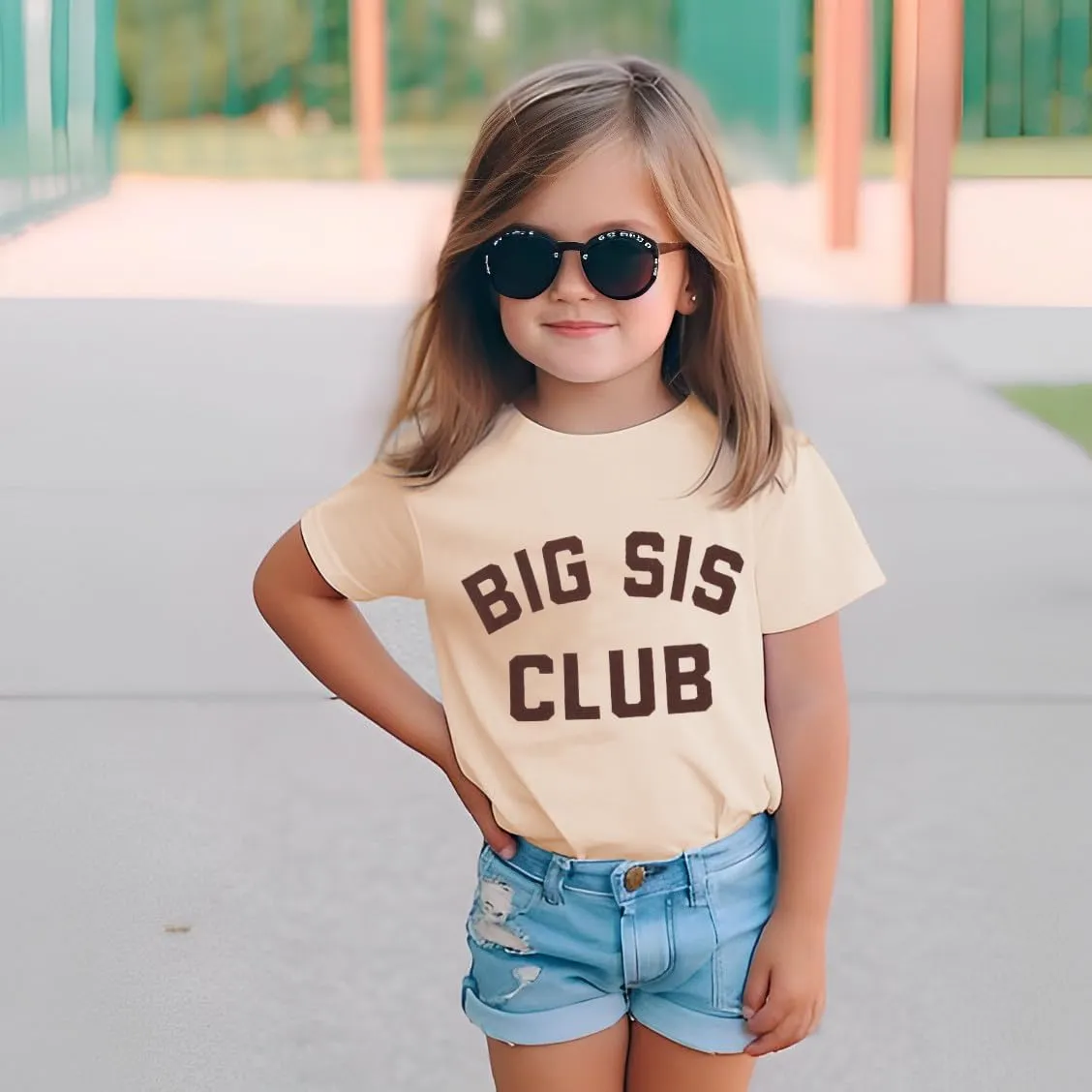CM C&M WODRO Big Sister Shirt Toddler Baby Girl Big Sis Club Letters Print T-Shirt Tees Kid Summer Short Sleeve Clothes