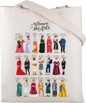 CMNIM Artist Painters Gift Women of the Arts Tote Bag Feminist Art Gift Art Lover Gift for Art Teacher Student Shoulder Bag