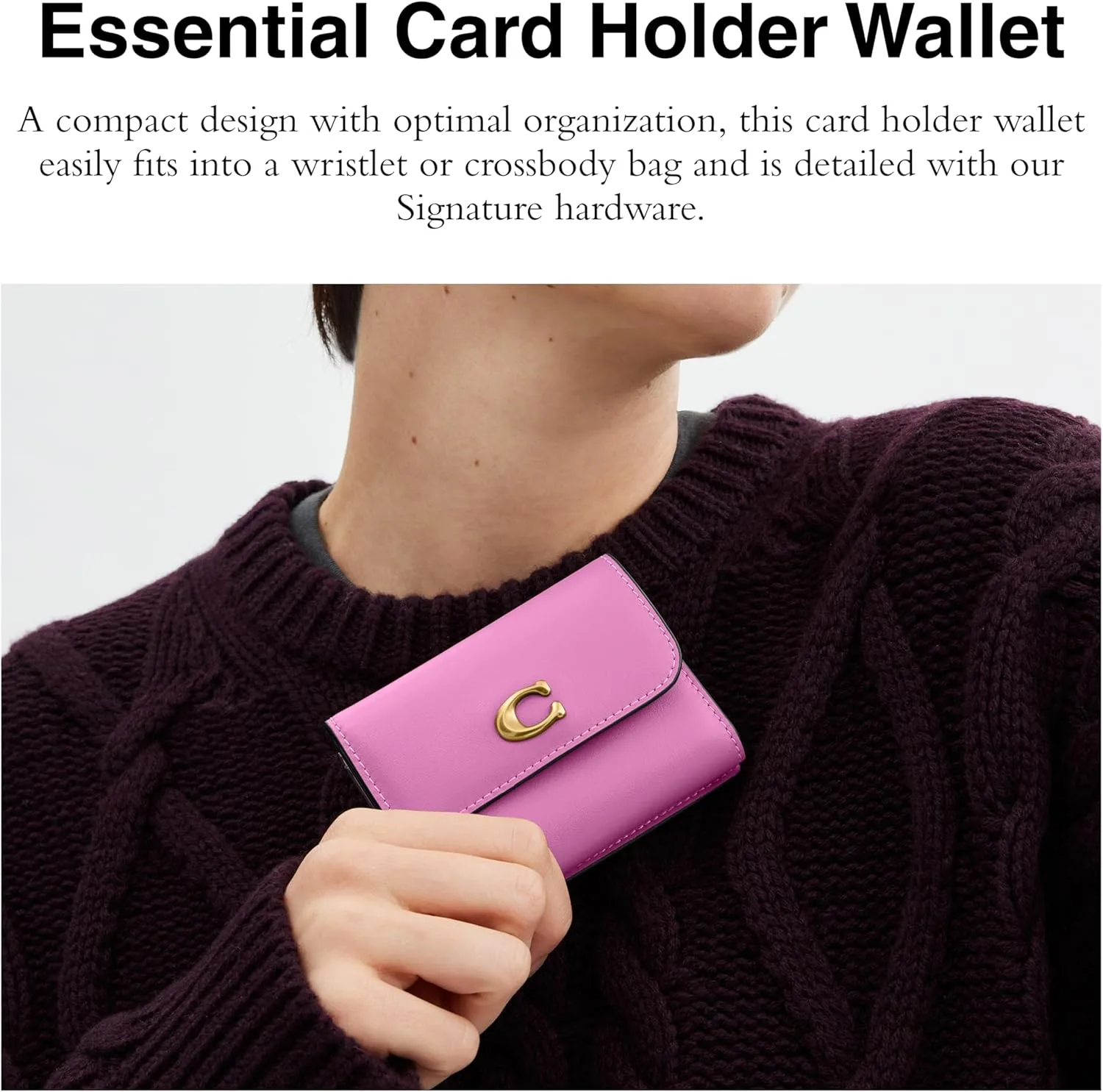 Coach Women's Essential Card Holder Accessory-Travel Wallet