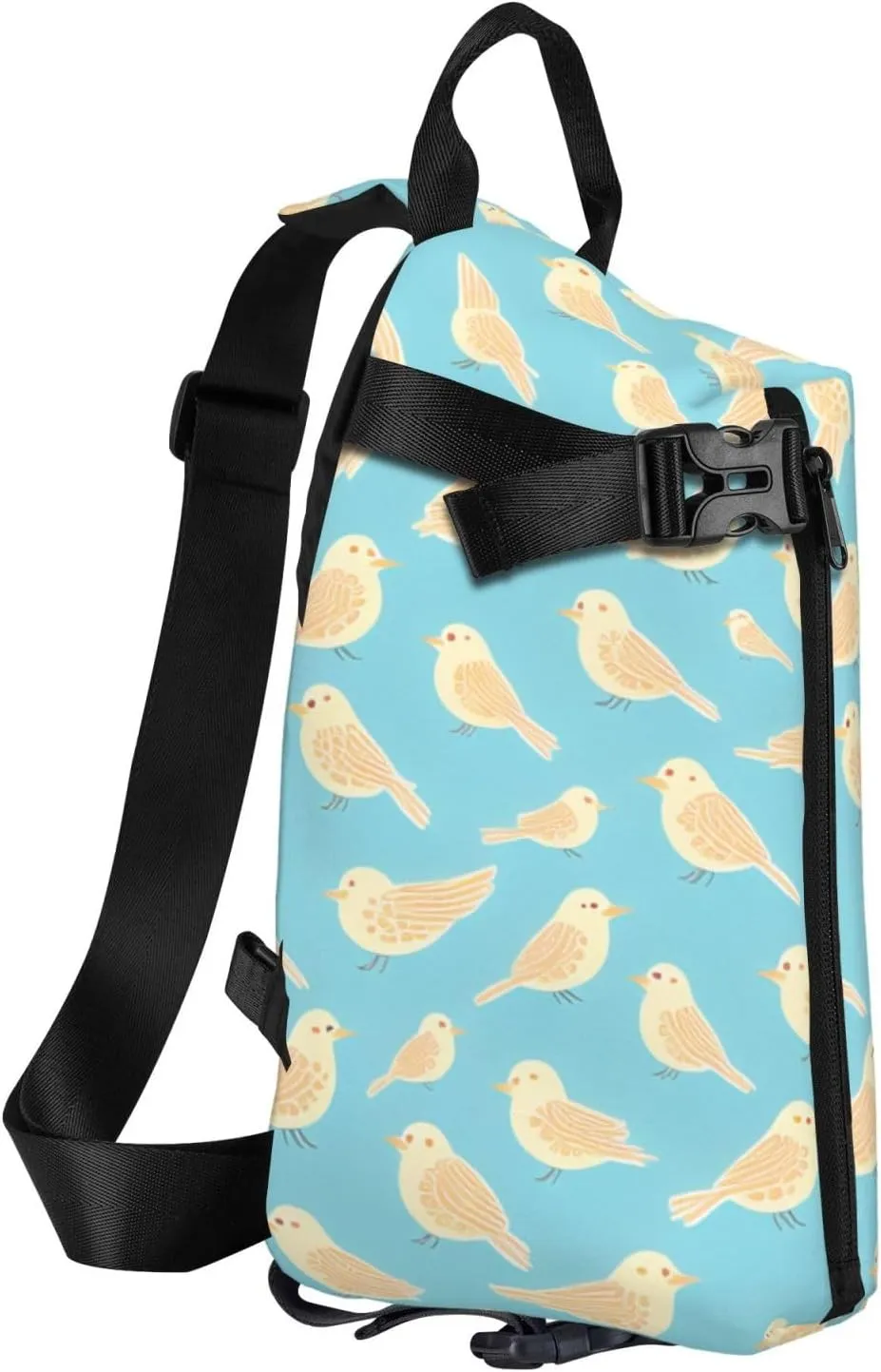 Color Butterfly Printed Pattern Sling Bags Crossbody Sling Backpack Travel Hiking Daypack Chest Bag For Man And Women
