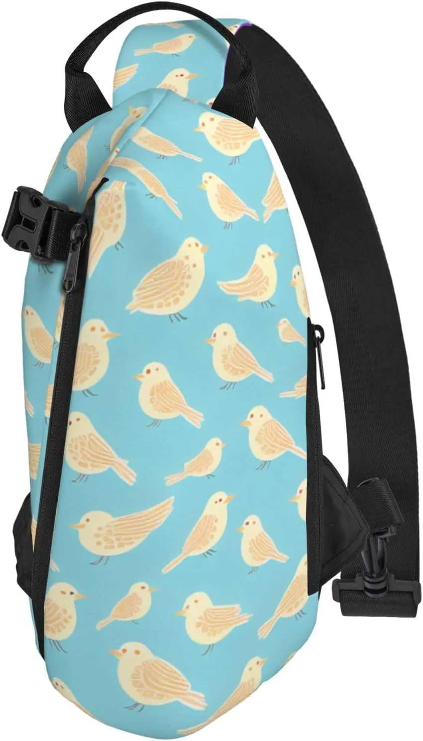 Color Butterfly Printed Pattern Sling Bags Crossbody Sling Backpack Travel Hiking Daypack Chest Bag For Man And Women