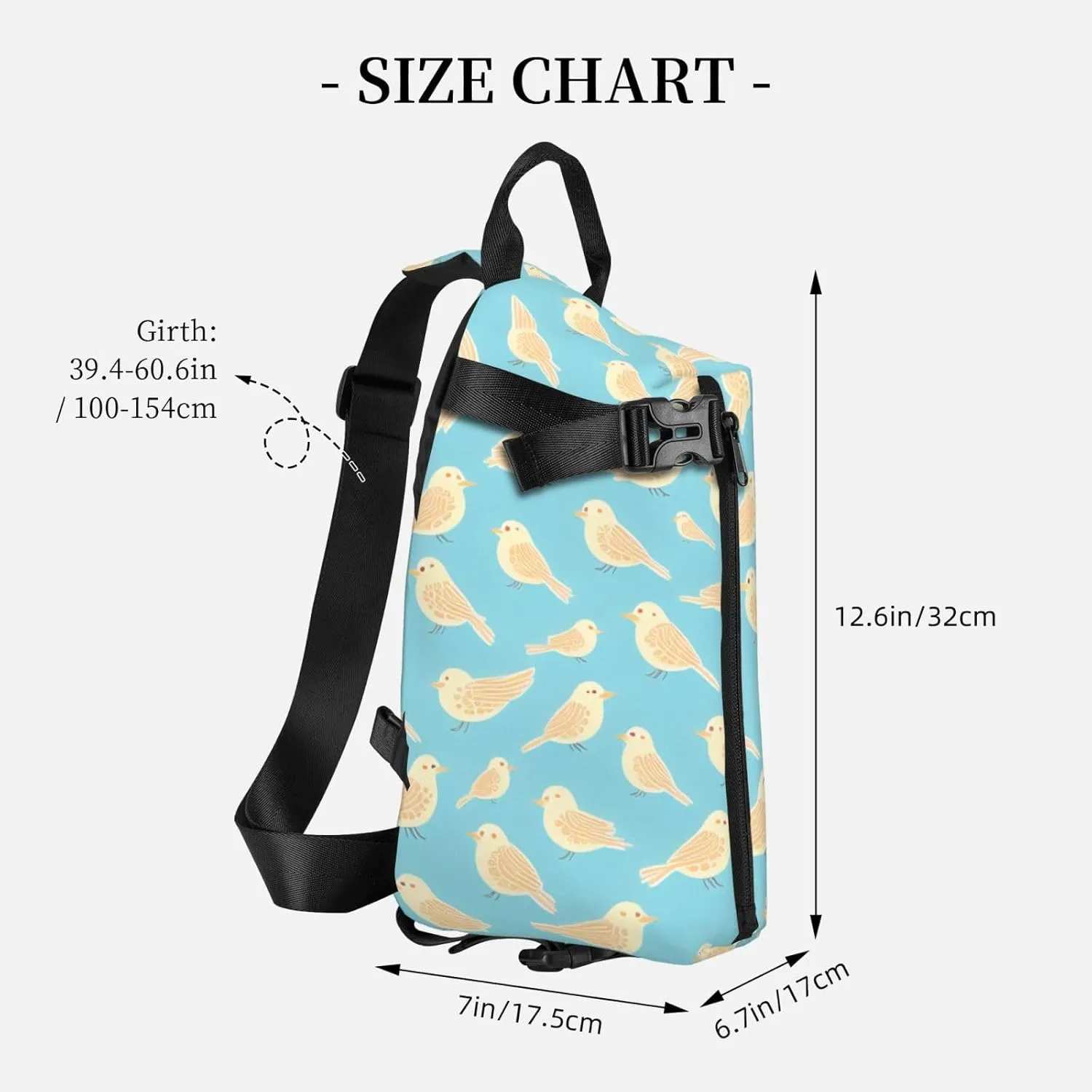 Color Butterfly Printed Pattern Sling Bags Crossbody Sling Backpack Travel Hiking Daypack Chest Bag For Man And Women