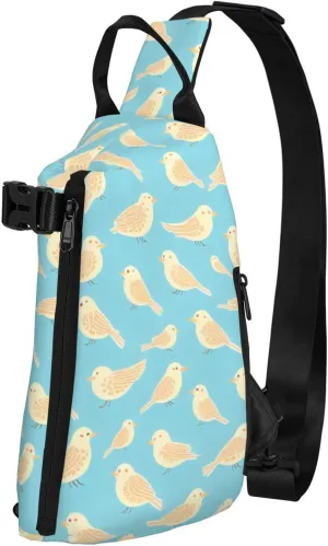 Color Butterfly Printed Pattern Sling Bags Crossbody Sling Backpack Travel Hiking Daypack Chest Bag For Man And Women