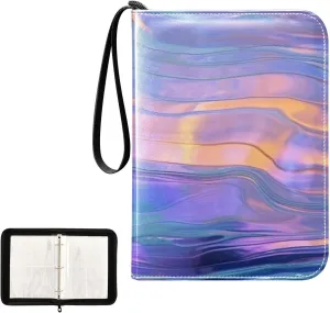 Colorful Bubbles Collectible Trading Card Albums, Waterproof PU Card Collection Binder Fits 400 Cards with Removable Sleeves for Baseball Card, Football Card