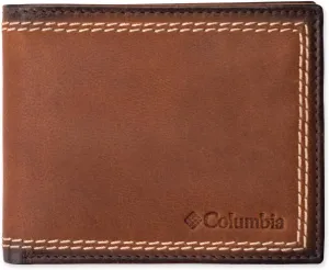 Columbia Men's Everyday Bifold Wallet-Multiple Card Slots, Id Window