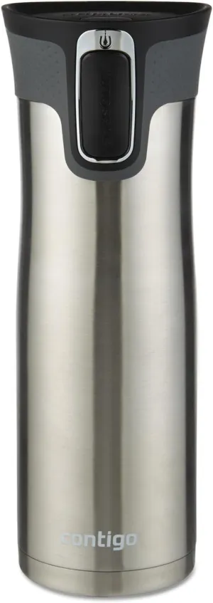 Contigo West Loop Stainless Steel Vacuum-Insulated Travel Mug Bundle with Spill-Proof Lid, Keeps Drinks Hot up to 5 Hours and Cold up to 12 Hours, 20oz and 24oz Steel