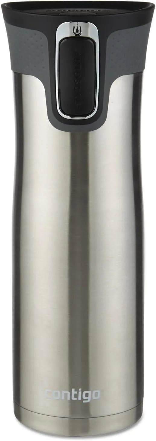 Contigo West Loop Stainless Steel Vacuum-Insulated Travel Mug Bundle with Spill-Proof Lid, Keeps Drinks Hot up to 5 Hours and Cold up to 12 Hours, 20oz and 24oz Steel