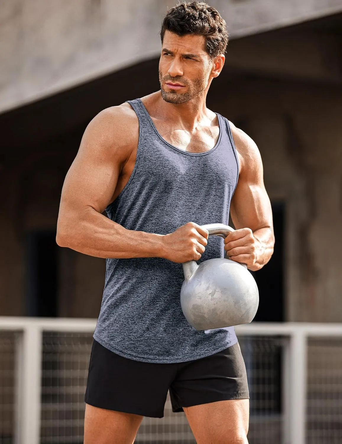 COOFANDY Men's 3 Pack Gym Tank Tops Y-Back Workout Muscle Tee Training Bodybuilding Fitness Sleeveless T Shirts