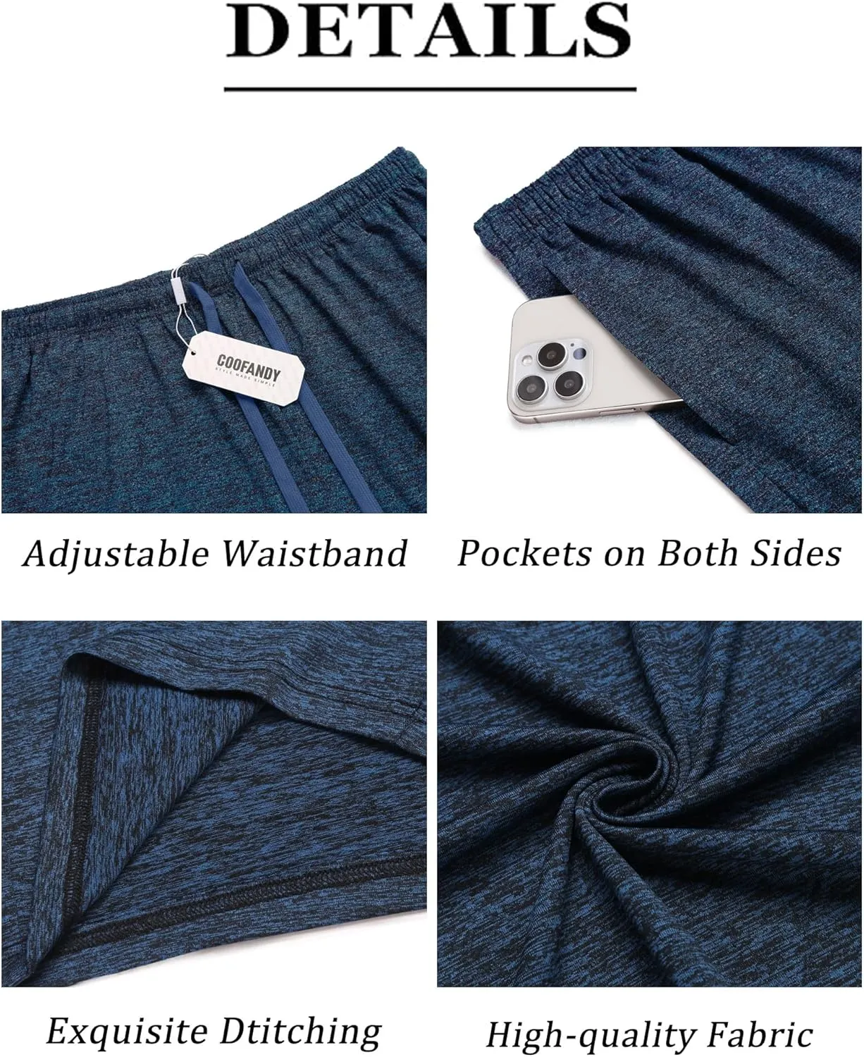 COOFANDY Men's 9 inch Gym Workout Shorts Lightweight Casual Active Running Shorts with Pockets, 1 or 2 Pack