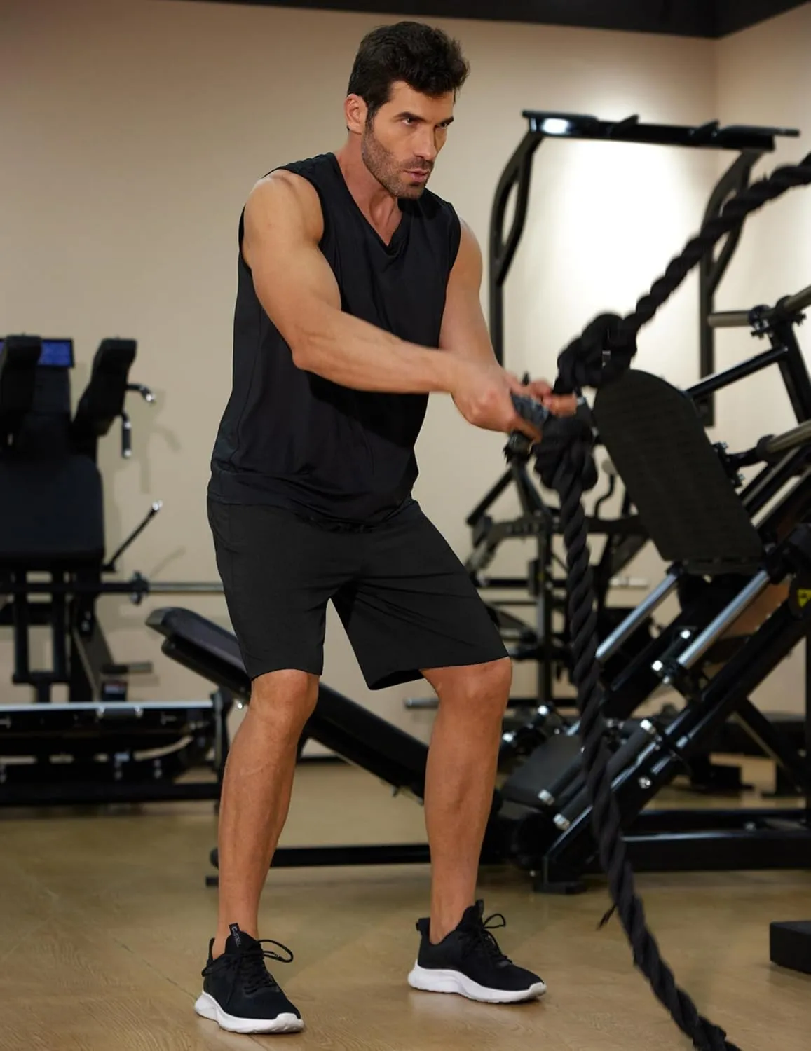 COOFANDY Men's 9 inch Gym Workout Shorts Lightweight Casual Active Running Shorts with Pockets, 1 or 2 Pack
