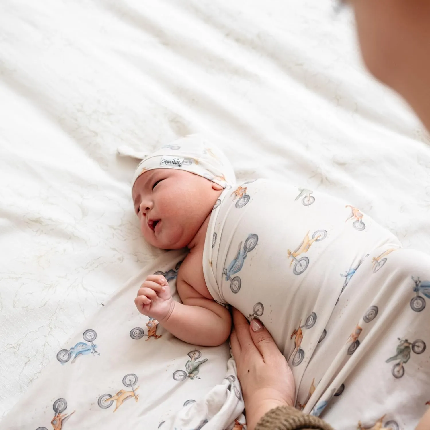 Copper Pearl Large Premium Knit Baby Swaddle Receiving Blanket Ryder
