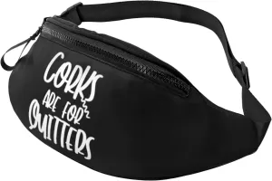 Corks Are For Quitters Adjustable Leisure Waistpack Outdoor Sports Running Waistpack Travel Phone Bag