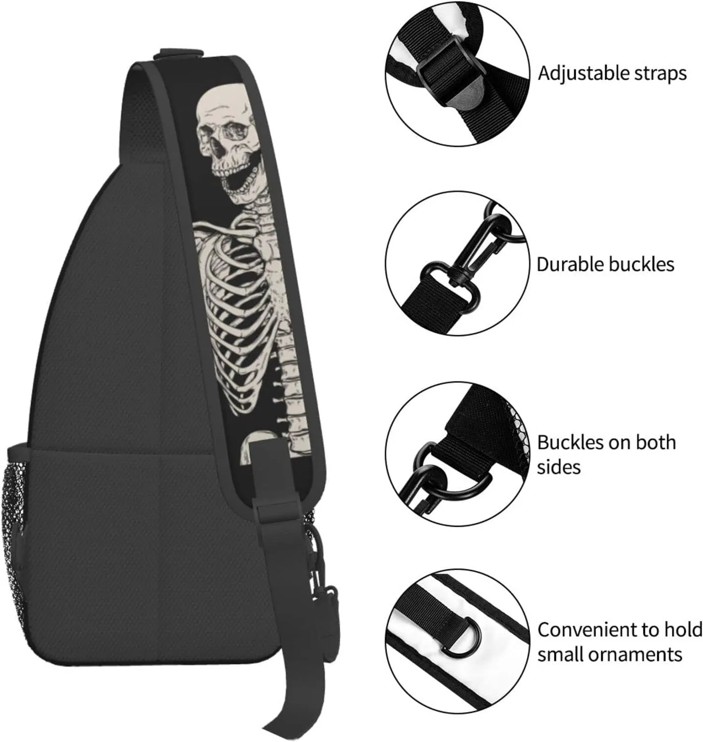 Cow Print Sling Bag Crossbody Sling Backpack Travel Hiking Daypack Chest Bags Shoulder Bag For Women Men