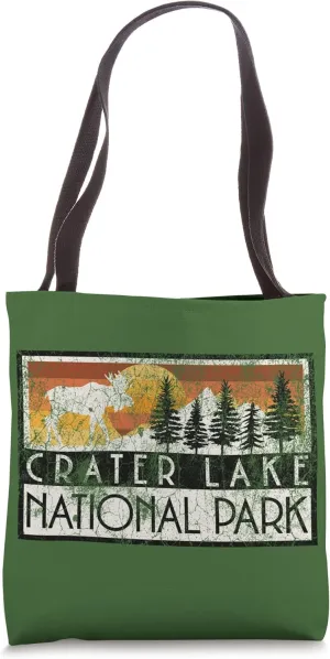 Crater Lake National Park Oregon Nature Outdoors Vintage Tote Bag