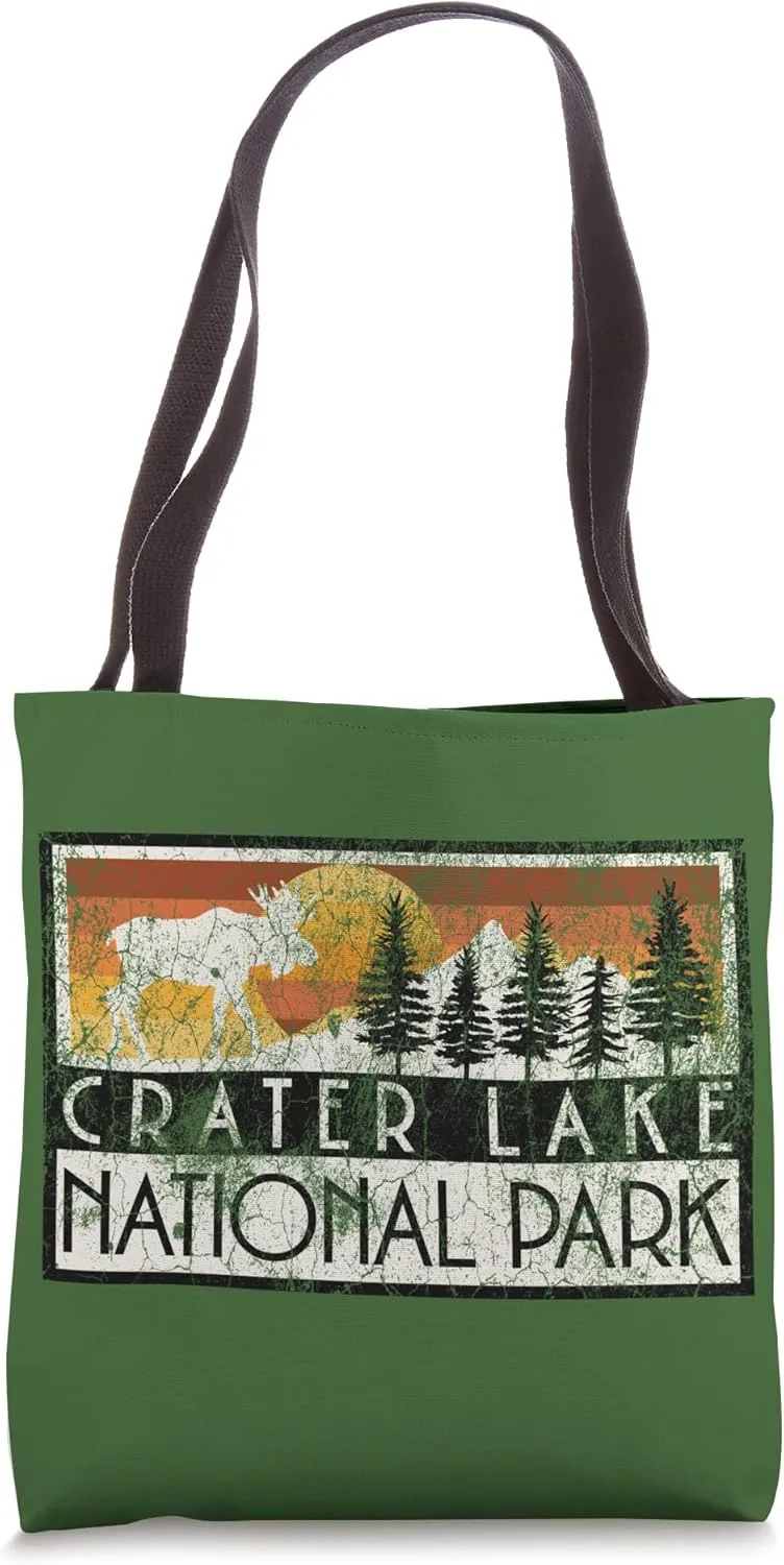 Crater Lake National Park Oregon Nature Outdoors Vintage Tote Bag