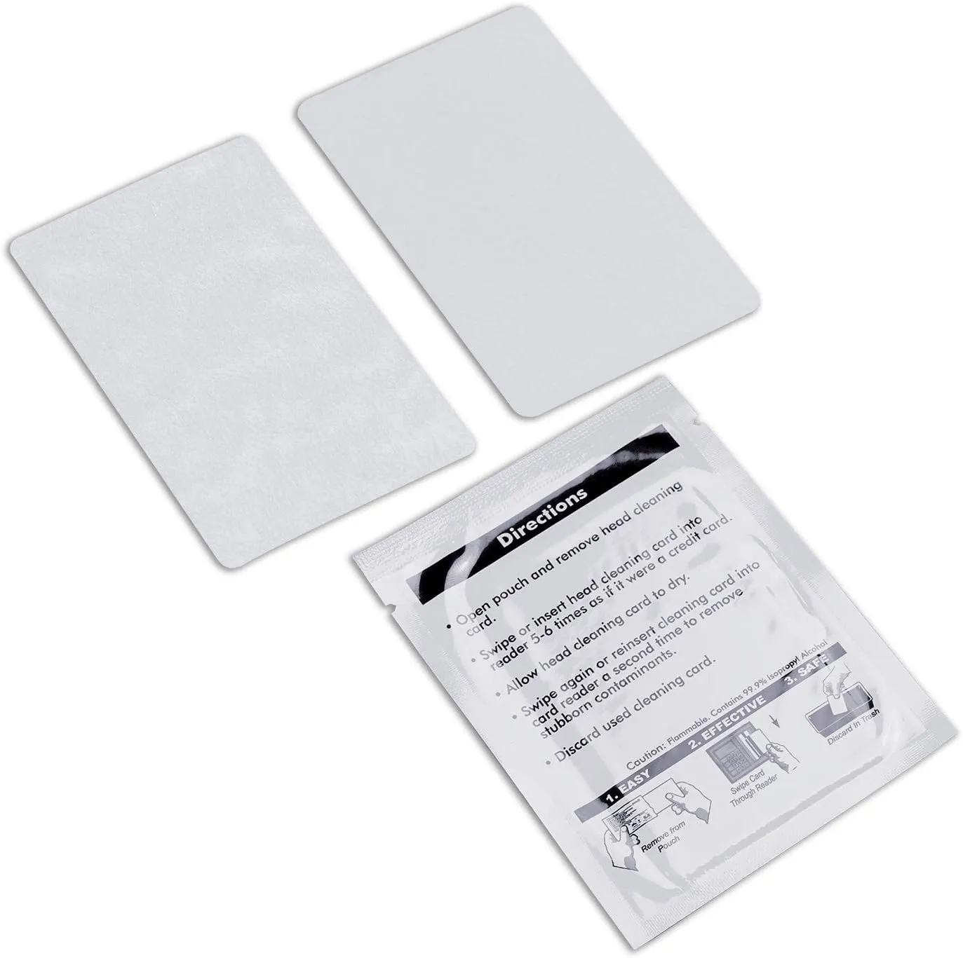 Credit Card Reader Cleaner, POS Swipe Terminal Cleaning Cards, CR80 Cleaning Cards (50 Cards)