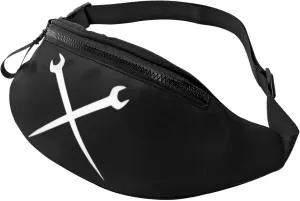 Crewneck Ironworker Crossed Tools Sports crossbody waist bag, casual chest bag