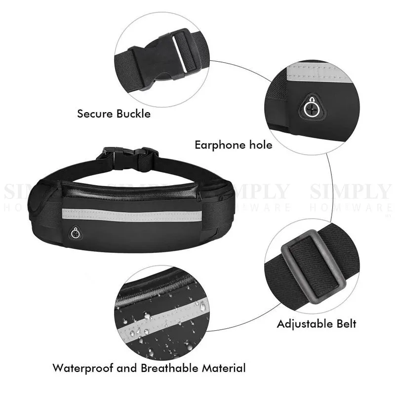 Crocox Waist Pack With Water Bottle Holder Running Belt Waist Bag Outdoor Sport