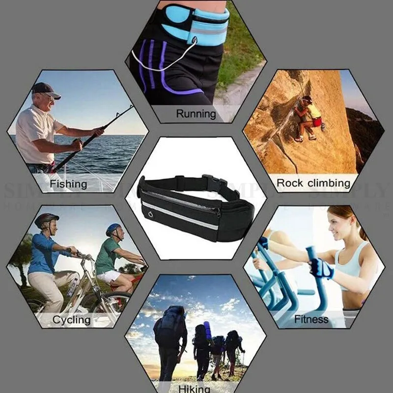 Crocox Waist Pack With Water Bottle Holder Running Belt Waist Bag Outdoor Sport