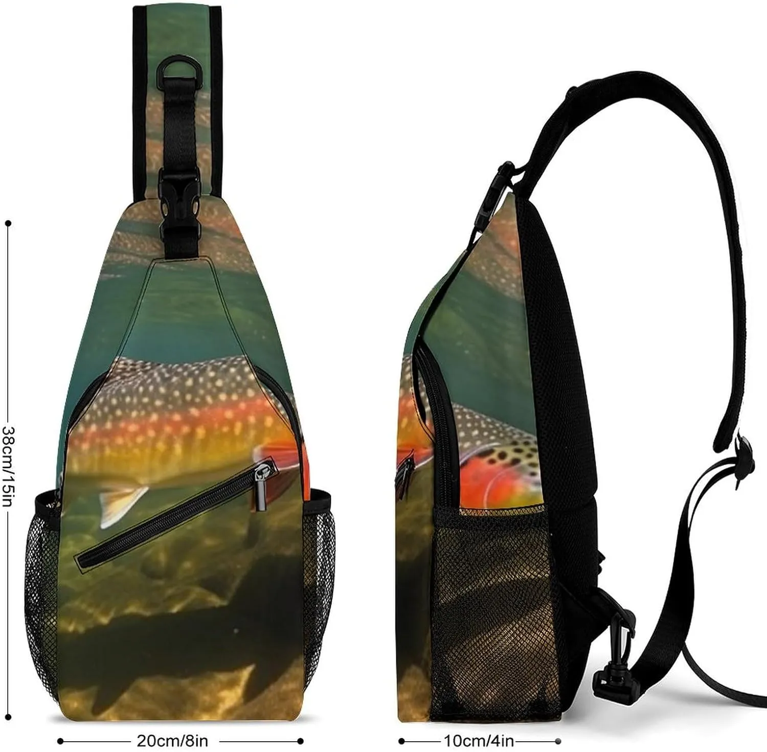 Crossbody Bag for Women Men Chest Bag Cute Little Fox Sling Bag Crossbody Shoulder Bag Sling Backpack