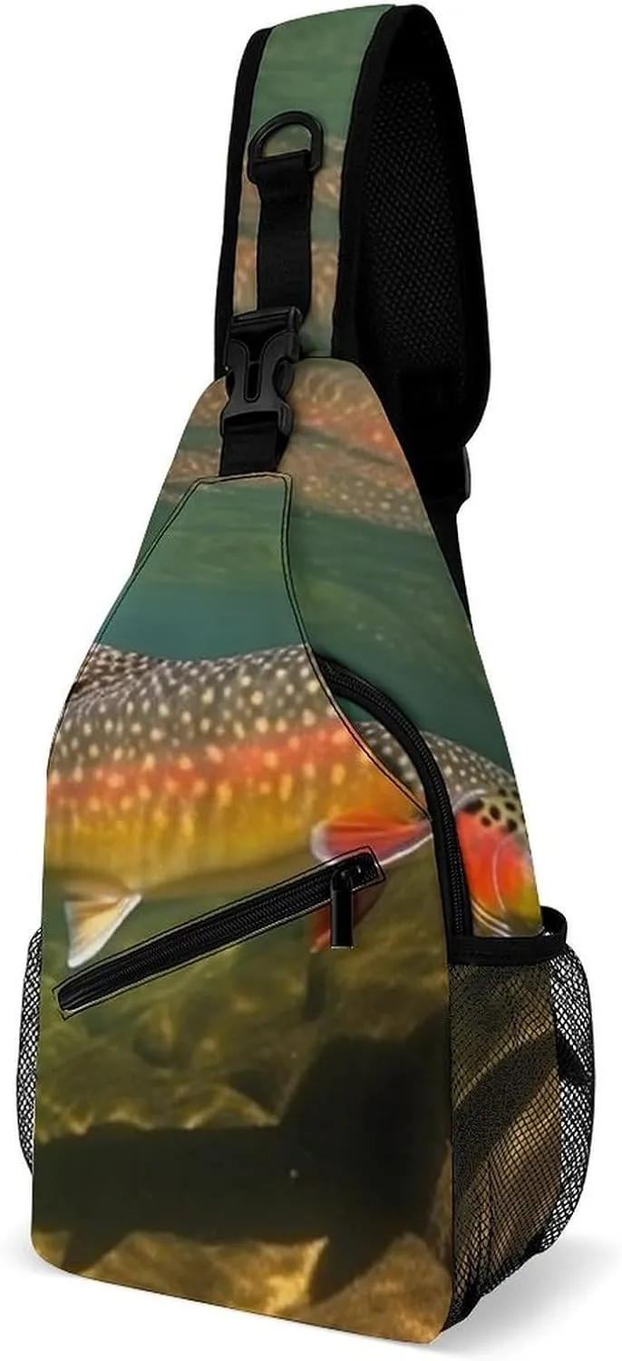 Crossbody Bag for Women Men Chest Bag Cute Little Fox Sling Bag Crossbody Shoulder Bag Sling Backpack