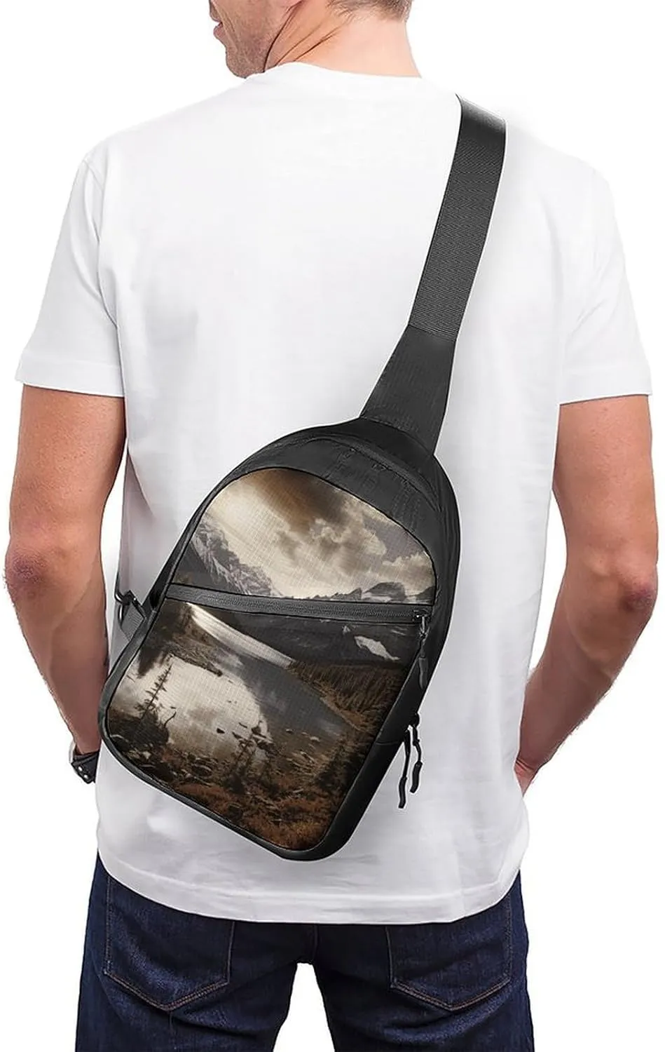 Crossbody Bag for Women Men Chest Bag Killer Whale Sling Bag Crossbody Shoulder Bag Sling Backpack