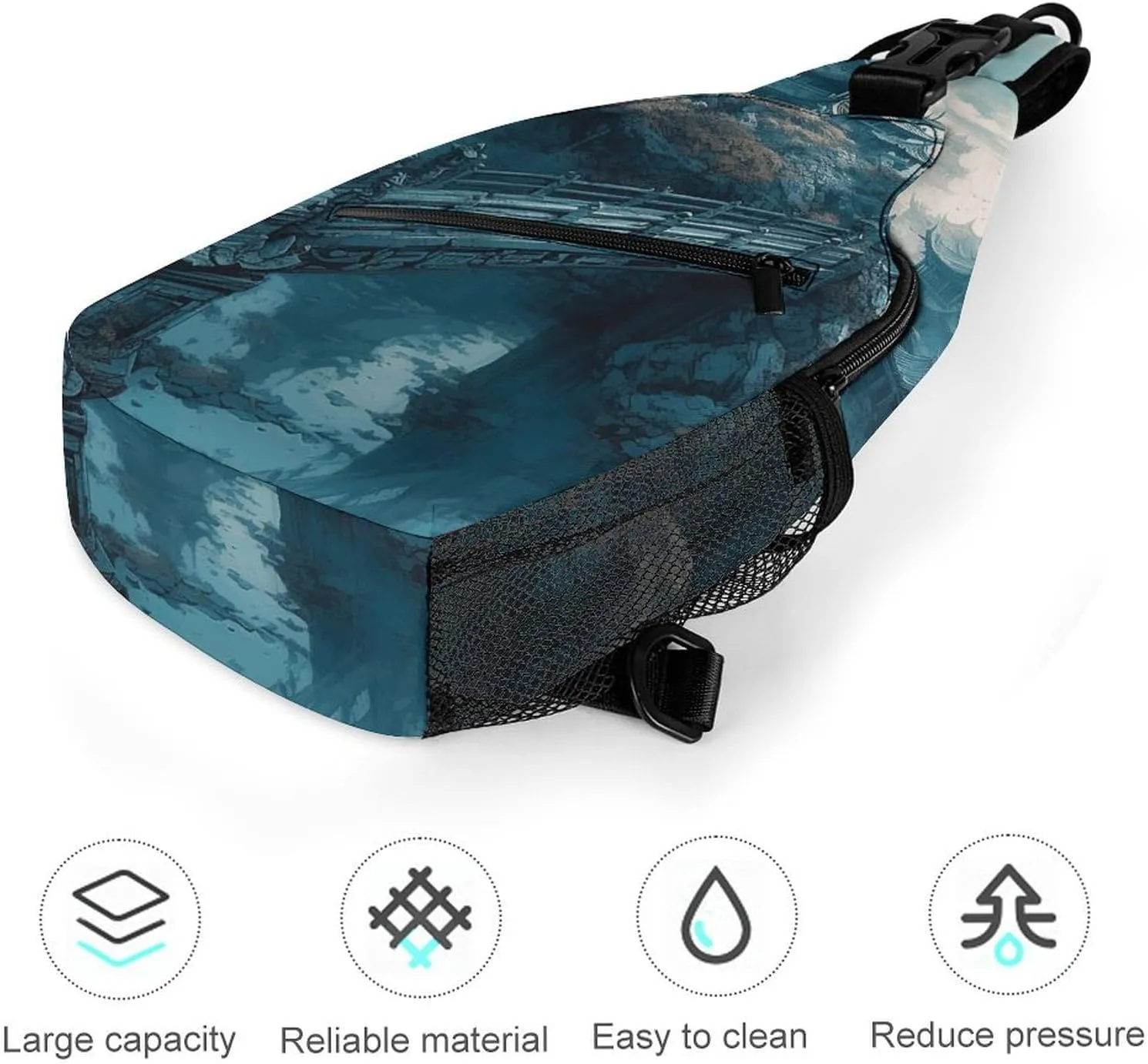 Crossbody Bag for Women Men Chest Bag Small Hound Pattern Sling Bag Crossbody Shoulder Bag Sling Backpack